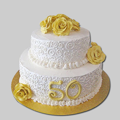 "Round shape Vanilla Cake (2 Step) - 3 Kgs - Click here to View more details about this Product